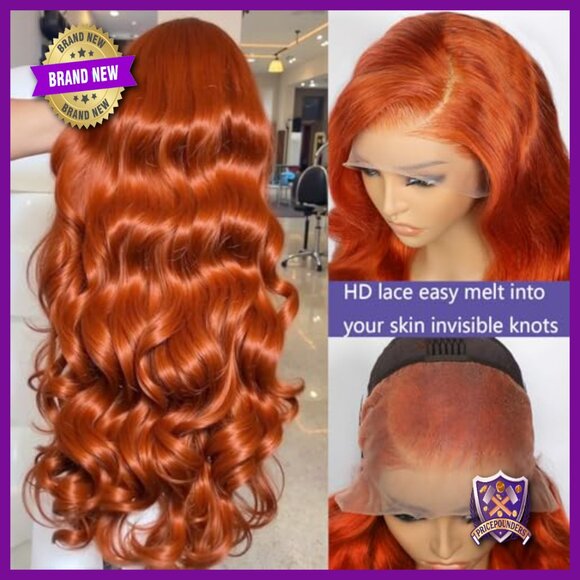 13x4 Full Lace Frontal Human Hair Wig Body Wave 210 Density 24 Inch